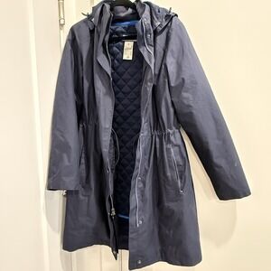 Lands End American Airlines Women's 2-in-1 Coat PRIMALOFT Navy Size M 10-12